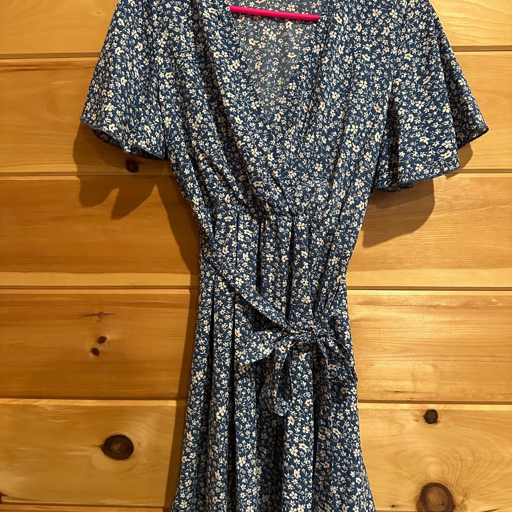 Floral Blue Dress
